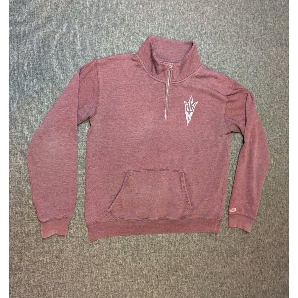 Arizona State Sun Devils Jacket Medium Red NCAA College Logo Pullover Sweatshirt